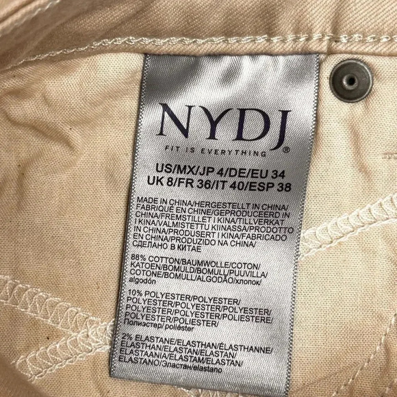 NYDJ Marilyn Straight Cropped LiftxTuck Technology Feather Denim Jeans Women's 4 - Picture 11 of 14